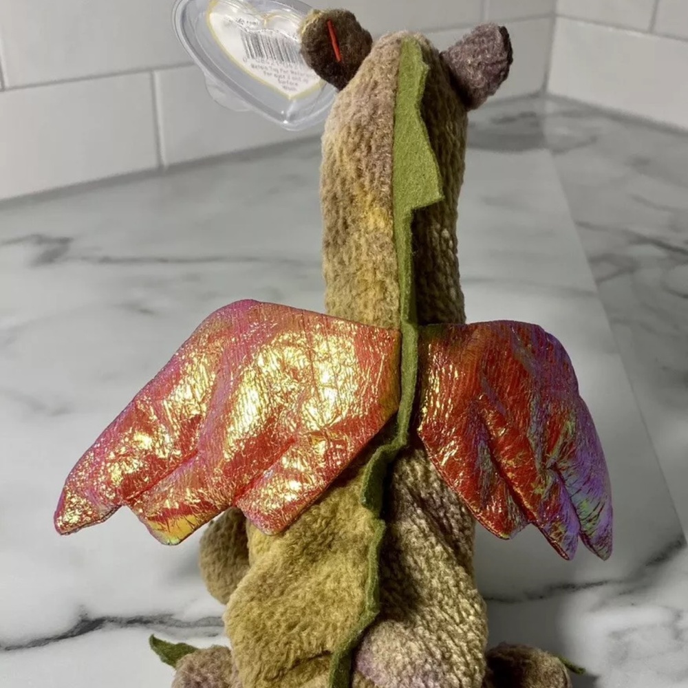 Rare "Scorch" the Dragon Ty Beanie Baby Retired 1998 Tag Errors!!